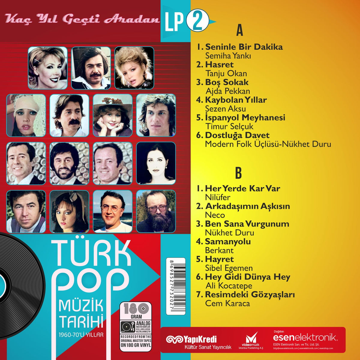 Türk Pop Müzik Tarihi 1960-70'lı Yıllar Vol.2 (Schallplatte, Vinyl, Plak)