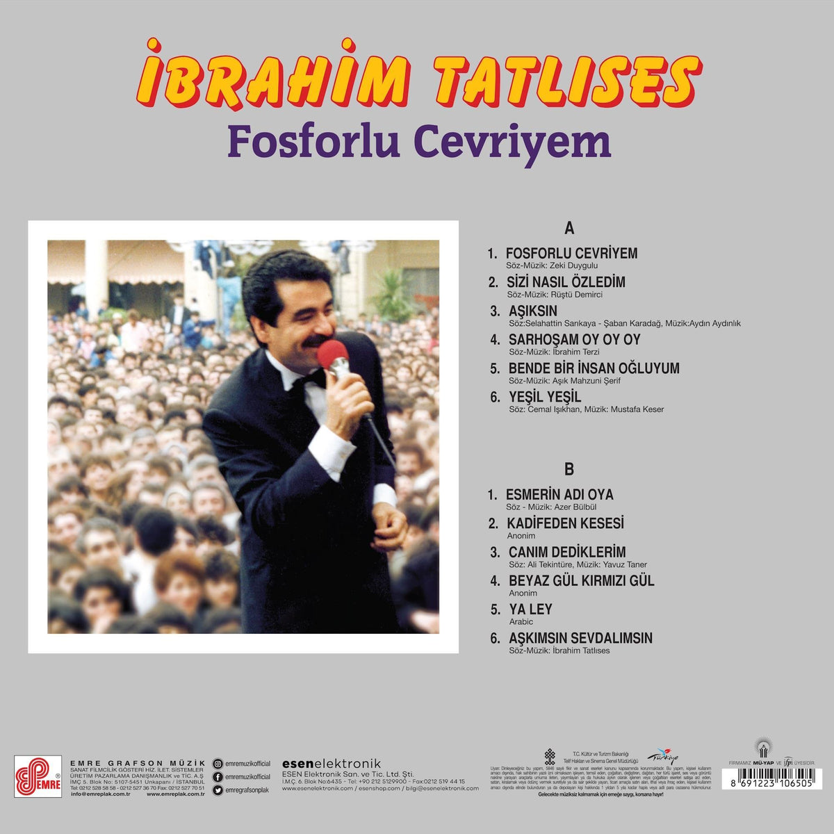 İbrahim Tatlıses - Fosforlu Cevriyem (Schallplatte, Vinyl, Plak)