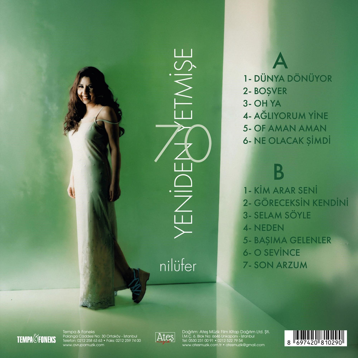 Nilüfer-Yeniden Yetmise (Yesil renkli Schallplatte, LP, Vinyl)